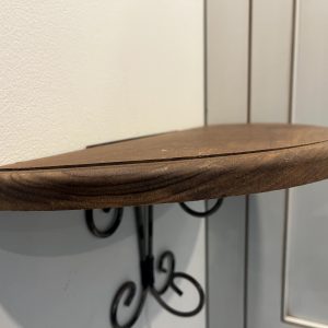 Small Wooden and Spiral Metal Shelf